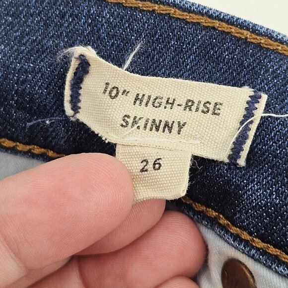 Madewell 10" High Rise Skinny Jeans Medium Wash Women’s Size 26 Classic Denim - Picture 4 of 10